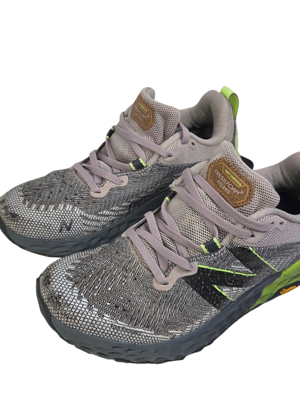 New Balance Gray with Neon Green Accent Athletic Shoes. Size 9